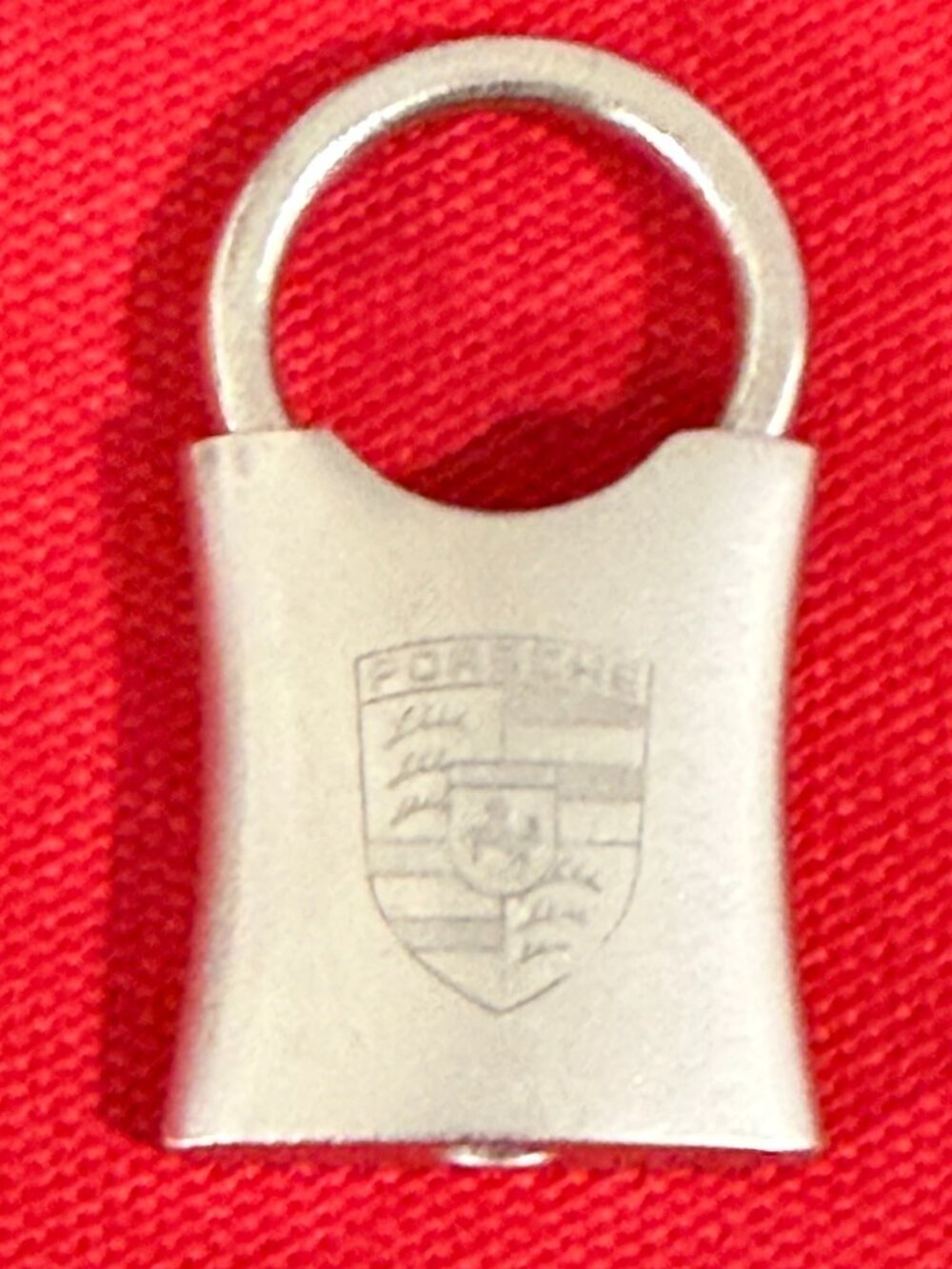 Authentic Porsche Keychain Silver Metal